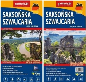 MAPY TURYSTYCZNA - CZESKA I SAKSOŃSKA SZWAJCARIA