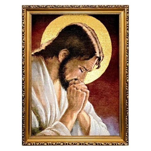 Obraz Haftowany Jezus modlący się. 42/32cm