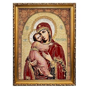 OBRAZ HAFTOWANY MATKA BOŻA WŁODZIMIERSKA 42/32CM