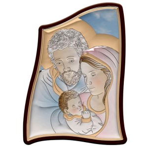 OBRAZ SREBRNY ŚWIĘTA RODZINA 20X14,5CM