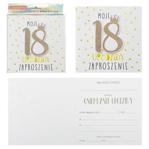 ZAPROSZENIE URODZINY 18 5SZT