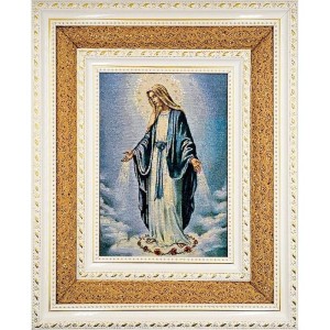 OBRAZ HAFTOWANY MATKA BOŻA NIEPOKALANA 38X32CM