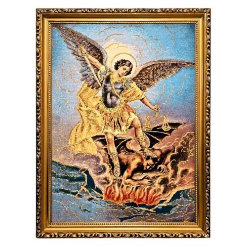 Obraz Haftowany Michał Archanioł 42x32cm