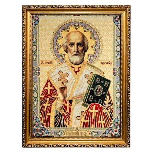 Obraz Haftowany Św. Mikołaj 32/42cm