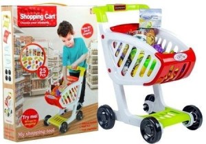 WÓZEK SKLEPOWY + ZAKUPY 25EL, LEANTOYS