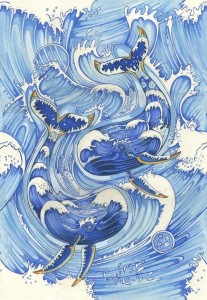 KARNET A134 B6 + KOPERTA WIELORYBY