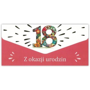 KARNET-KOPERTA URODZINY 18