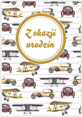 Karnet Silver urodziny męskie