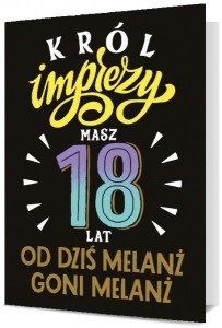 KARNET URODZINY 18 MĘSKIE K. B6-1896