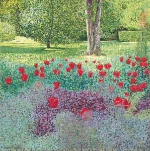 KARNET Z KOPERTĄ TULIPANY W OGRODZIE