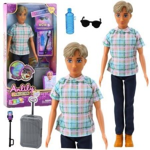 LALKA ANLILY CHŁOPAK Z AKCESORIAMI, LEANTOYS