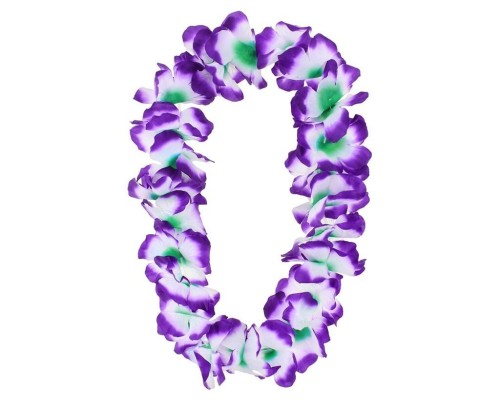 Naszyjnik hawajski fioletowo-biały