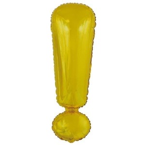 BALON FOLIOWY ZNAK ! ZŁOTY 28X86CM