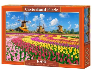 PUZZLE 1000 DUTCH WINDMILLS AMONG TULIPS CASTOR