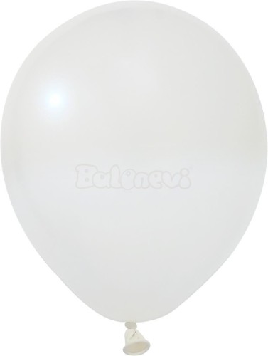 Balony lateksowe Metallic białe 25cm 100szt