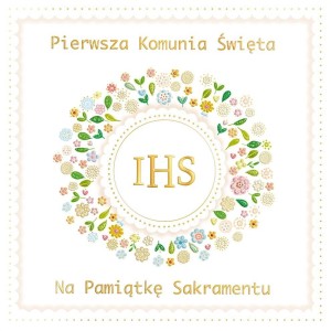 KARNET A5 KOMUNIA WIANEK Z KORONKĄ