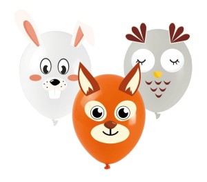 BALONY LEŚNE ZWIERZĄTKA ZRÓB TO SAM 5SZT