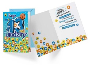 KARNET PR-336 URODZINY 13 CHŁOPIEC