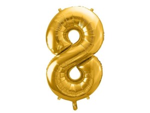 BALON FOLIOWY 8 86CM ZŁOTY