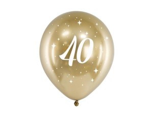 BALONY GLOSSY 40-STKA 30CM ZŁOTE 6SZT
