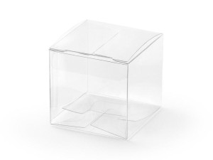 PUDEŁECZKA KWADRATOWE TRANSPARENTNE 5X5X5CM 10SZT