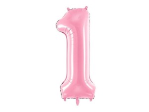 BALON FOLIOWY 1 RÓŻOWY 86CM