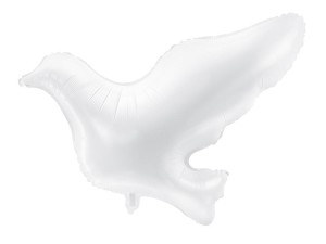 BALON FOLIOWY GOŁĄB BIAŁY 77X66CM
