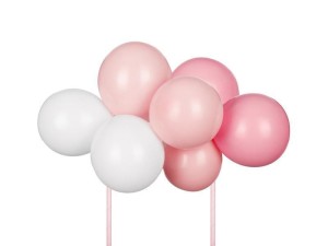 BALONOWY TOPPER NA TORT RÓŻOWY 29CM