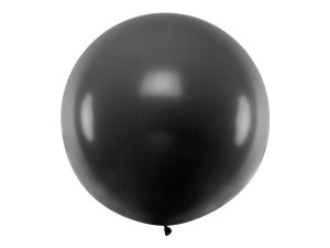 BALON OKRĄGŁY PASTEL BLACK 1M