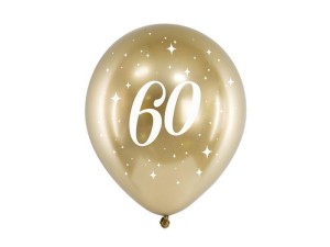 BALONY GLOSSY 60-TKA 30CM ZŁOTE 6SZT