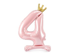 STOJĄCY BALON FOLIOWY 4 JASNY RÓŻ 84CM