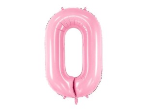 BALON FOLIOWY 0 RÓŻOWY 86CM
