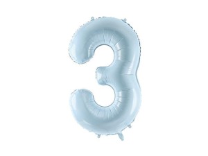 BALON FOLIOWY 3 JASNY NIEBIESKI 72CM