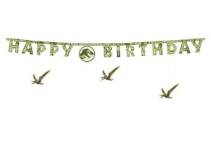 BANER HAPPY BIRTHDAY JURASSIC WORLD 45X165CM