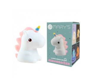 LAMPKA NOCNA LED RGB JEDNOROŻEC, MARY'S
