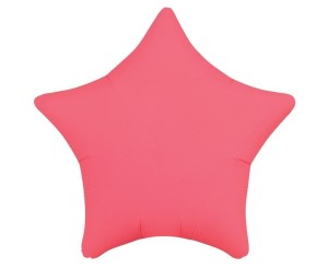 BALON FOLIOWY GWIAZDA FLUOR CZERWONY 46CM