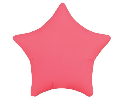 Balon foliowy Gwiazda fluor czerwony 46cm