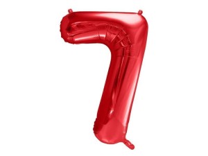 BALON FOLIOWY 7 CZERWONY 86CM
