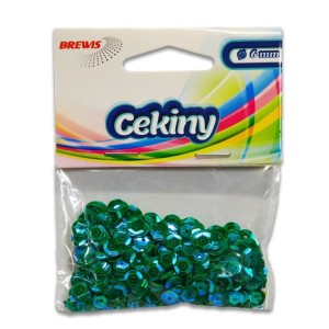 CEKINY TĘCZOWE T 100 CIEMNO ZIELONY