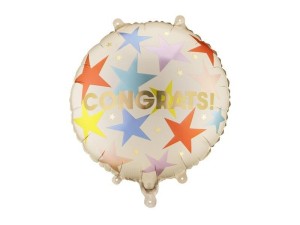BALON FOLIOWY PASTYLKA CONGRATS 35X35CM