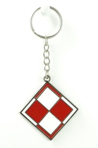 BRELOK METALOWY SZACHOWNICA LOTNICZA ABINO, ABINO