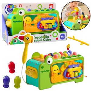 KROKODYL KOSTKA EDUKACYJNA DŹWIĘKI, LEANTOYS