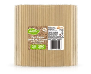 RURKI SŁOMKI PAPIEROWE BRĄZOWE 6X200MM 250SZT