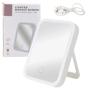 LUSTERKO PODŚWIETLANE LED 3 TRYBY BIAŁE