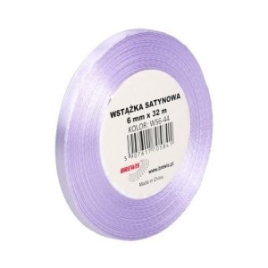 WSTĄŻKA SATYNOWA JASNY LAWENDOWY 6MM X 32M