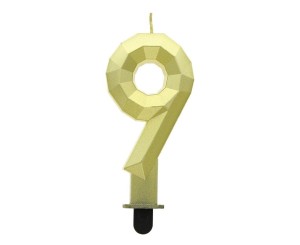 ŚWIECZKA CYFRA 9 DIAMENT 7.6CM