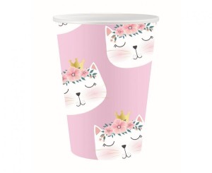 KUBECZKI PAPIEROWE KOTEK 250 ML 6SZT