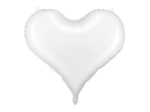 BALON FOLIOWY SERCE 75X64,5CM BIAŁY