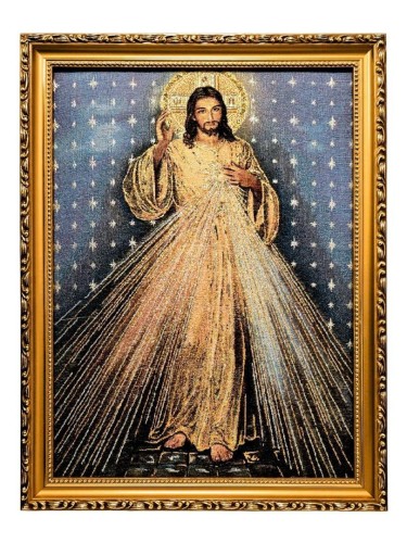 Obraz Haftowany Jezus Miłosierny 42x32cm