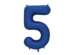 BALON FOLIOWY CYFRA 5 86CM GRANAT
